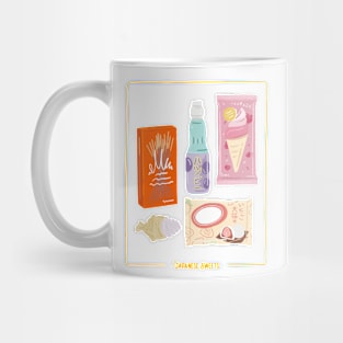 Japanese Food and Snacks Design Mug